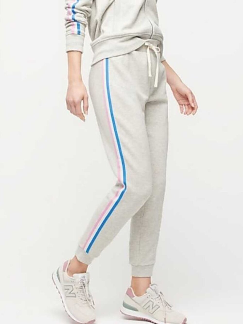 New L J.Crew retro striped jogger sweatpants in original cotton terry